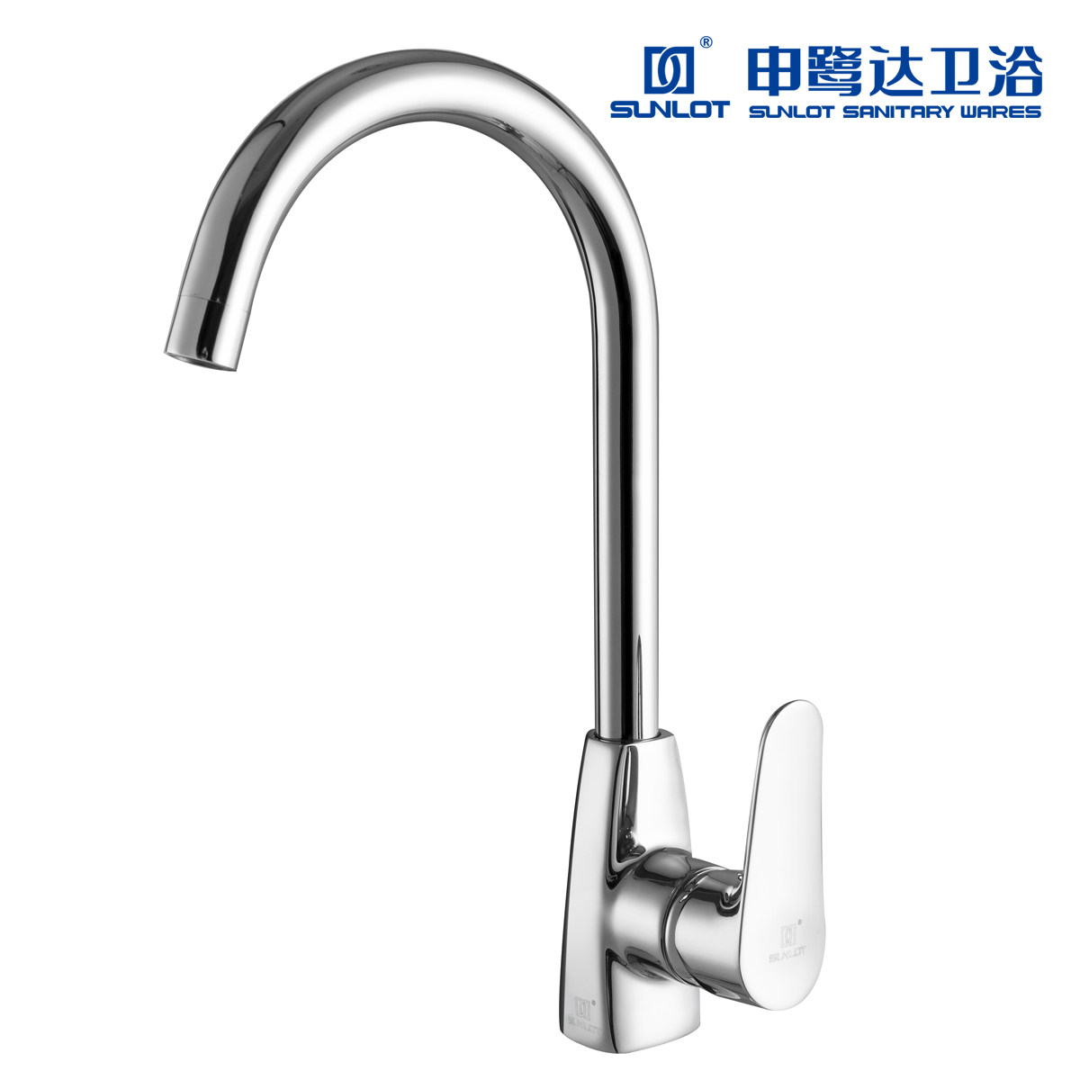 申鹭达卫浴厨房全铜水龙头冷热洗菜盆水槽可旋转家用防溅水141105