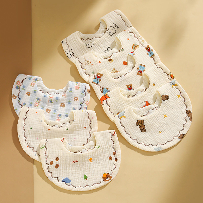 纯棉宝宝围嘴a类棉纱布儿童围兜柔软六层纱布a类新生儿口水巾,婴童用品,小围嘴,淘宝优惠券,粉丝福利购,淘宝优惠卷