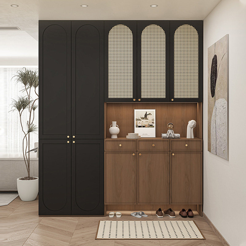 实木鞋柜家用门口入户玄关柜一体