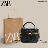 ZAR 手提迷你包菱格小香风链条包百搭单肩斜挎包 FENDEN2026春新品