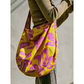 洋紫荆花瓣印花斜挎包流浪包百搭大容量包包通勤单肩包新款