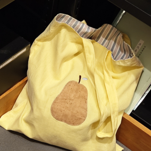 梨子包扎染日韩chic休闲帆布斜挎包女包百搭学生手拎 顺顺梨梨