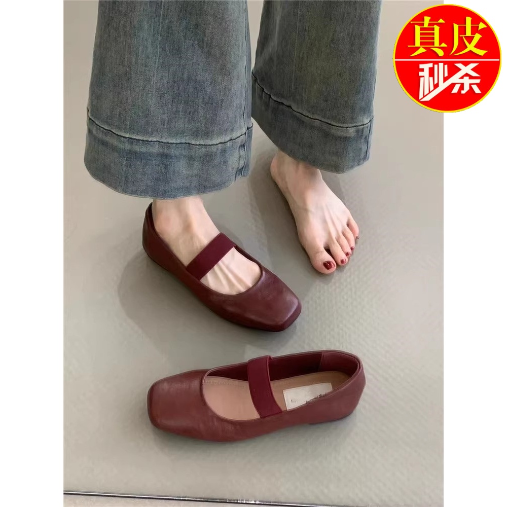 复古玛丽珍女鞋浅口软底晚晚鞋