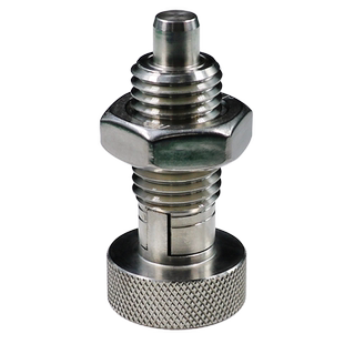 304不锈钢自锁型滚花分度销弹簧伸缩卡销粗牙旋钮柱塞定位柱 W250