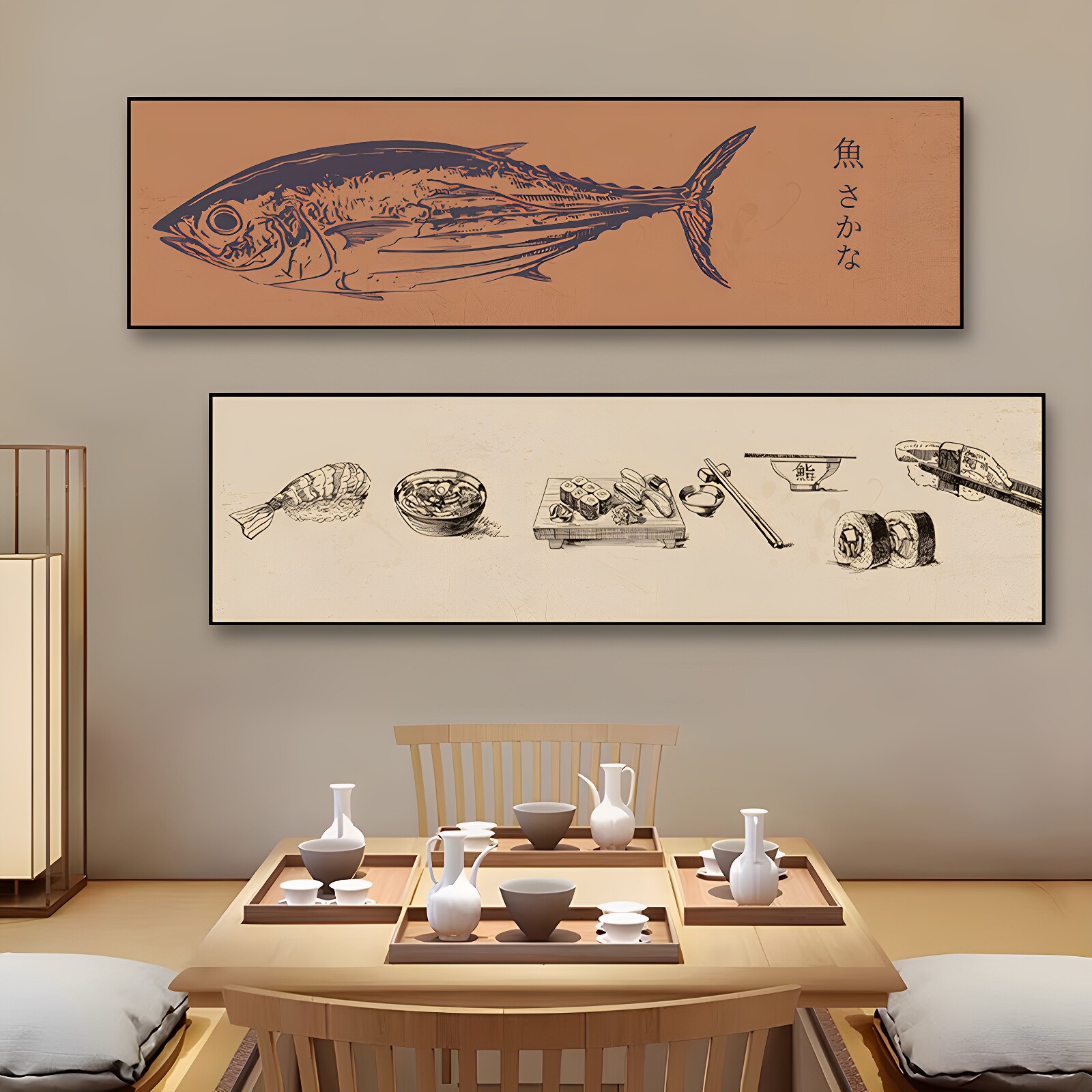 浮世绘餐厅装饰画寿司日本烧鸟料理店刺身美食烧烤酒屋三文鱼挂画,家居饰品,现代装饰画,淘宝优惠券,粉丝福利购,淘宝优惠卷