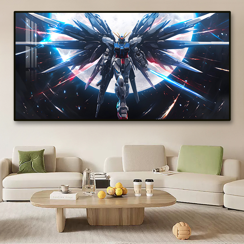 高达挂画机甲男生电竞房间装饰画