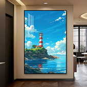 宫崎骏治愈风景装 饰画小清新简约客厅卧室挂画动漫田园风玄关壁画