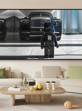 暴力熊装饰画轻奢客厅沙发网红背景墙面潮牌kaws壁画卧室汽车挂画