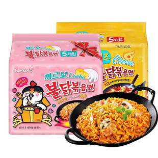 韩国进口韩国进口三养火鸡面奶油芝士炸酱超辣方便面袋装三倍辣