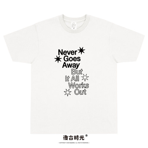 NeverGoesAway星星字母印花短袖