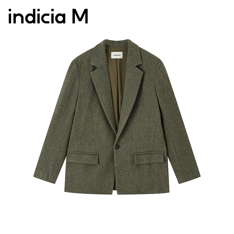 indiciaM标记男装商场同款2025秋新款简约通勤西装 M5D310XZ201