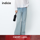 阔腿微喇叭水洗宽松牛仔裤 indicia标记商场同款 春季 女6A403NK130C