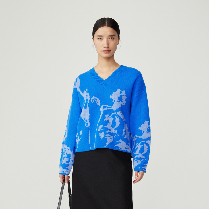 标记针织毛衫indicia质感设计款