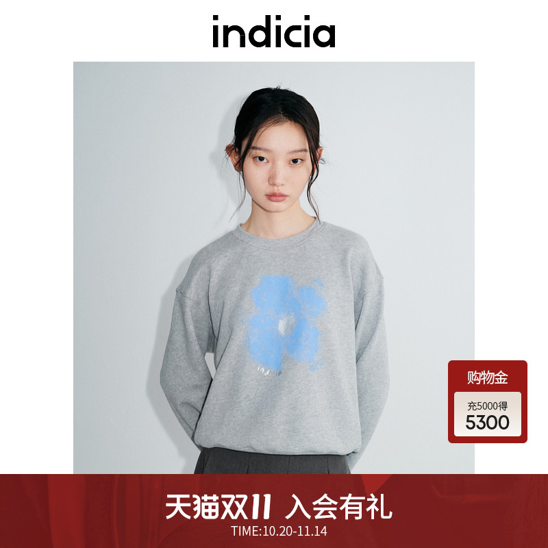 indicia标记原创印花休闲卫衣