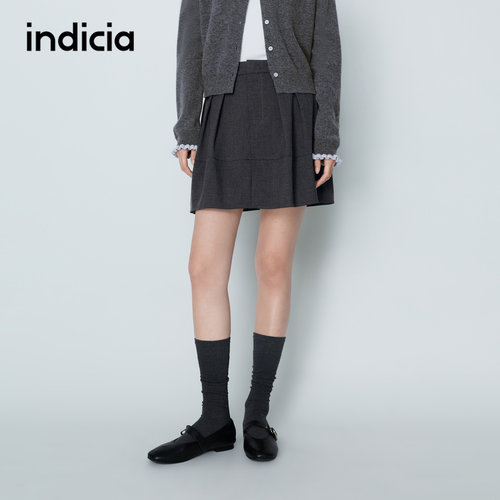 indicia标记2026秋冬新款简约百搭时尚花苞裙舒适半身裙L2A6QZ005