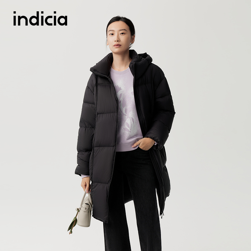 indicia标记长款羽绒服