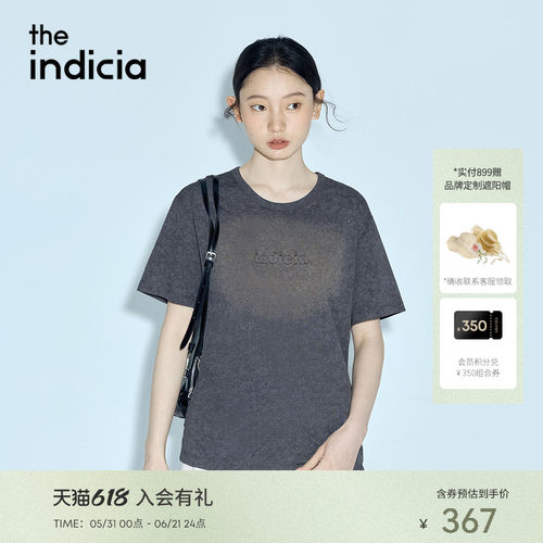 the indicia标记2026夏新款复古水洗做旧氛围感短袖T恤 L2B6TX111