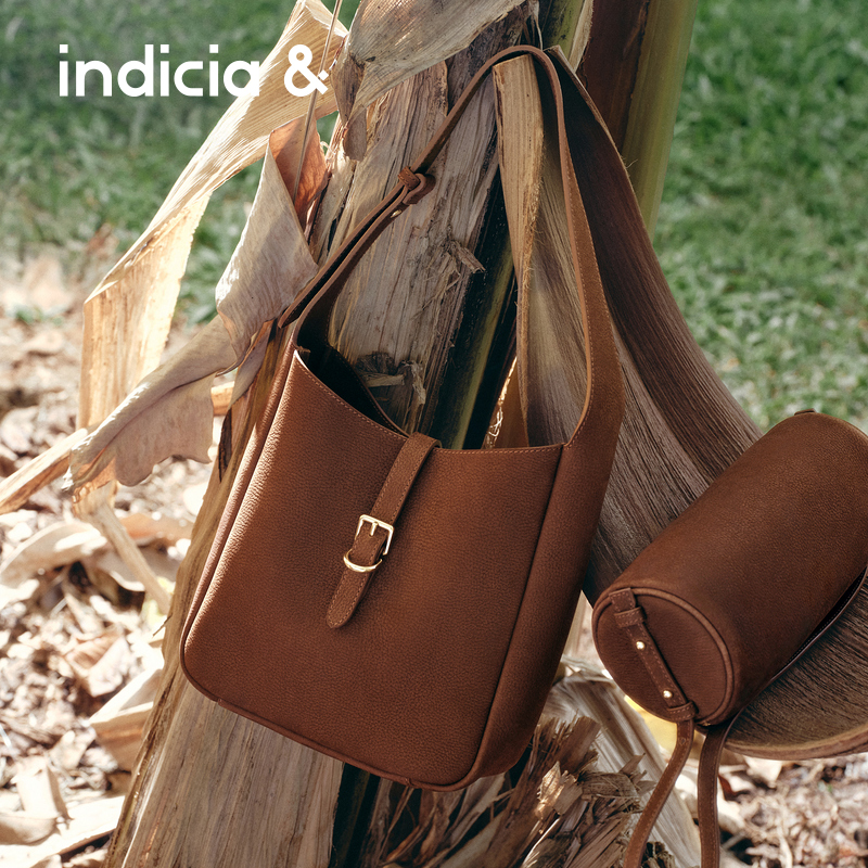 indicia&标记腋下托特包包AF2C5BP101复古风方桶单肩包小众高级感