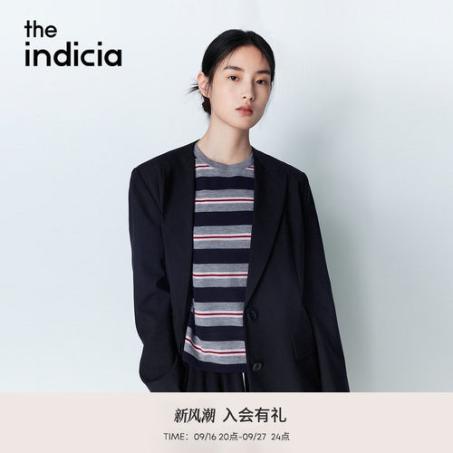 indicia标记可收腰西装外套