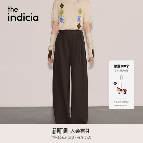 the indicia标记2026秋新款藏肉显瘦深咖氛围感休闲裤 L2C6KZ254Z