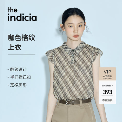 the indicia标记2026夏季新款法式复古松弛感小飞袖上衣L2B6SY106