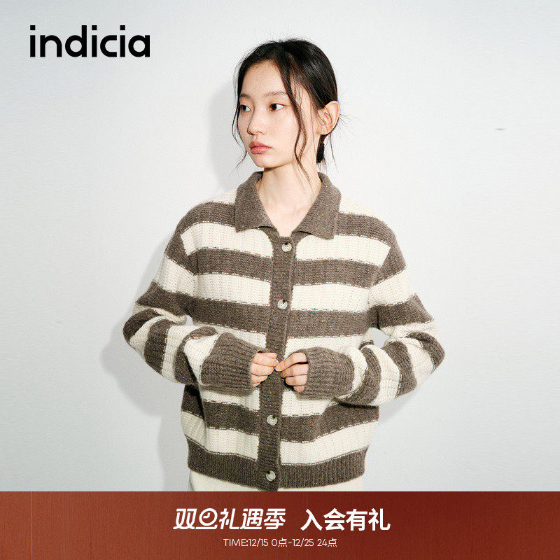 indicia标记随性慵懒风舒适开衫