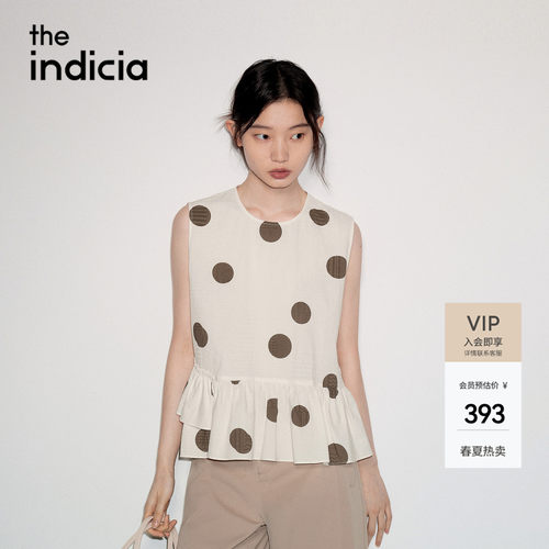 the indicia标记2026夏季新款复古法式氛围感荷叶边上衣L2B6SY165