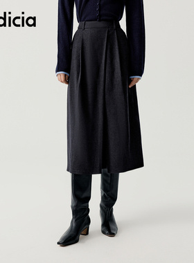 indicia标记商场同款2025冬新款简约百搭通勤风马面裙 F2D5QZ600C