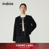 indicia标记商场同款 春季 加绒小香风洋气设计感短外套5D311DY586C