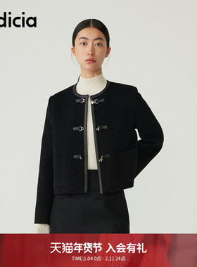 indicia标记商场同款春季加绒小香风洋气设计感短外套5D311DY586C
