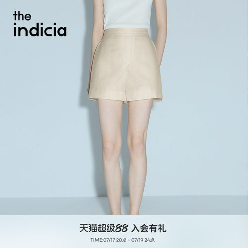 the indicia标记2026夏季新款百搭舒适莱赛尔+亚麻短裤 L2B6DK160