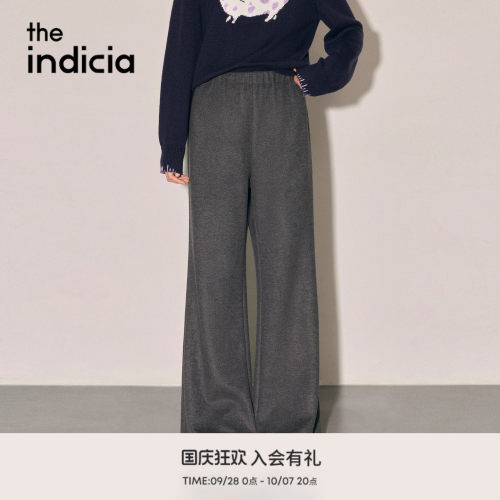 the indicia标记2026冬季新款假两件荷叶边裙裤休闲裤 L2D6KZ366Y