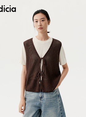 indicia标记商场同款25秋新款系带马甲针织开衫套装F2C5SY355N