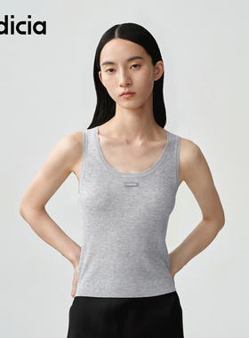 indicia标记商场同款夏季新款简约百搭背心灰色打底衫 F2B5BX151C