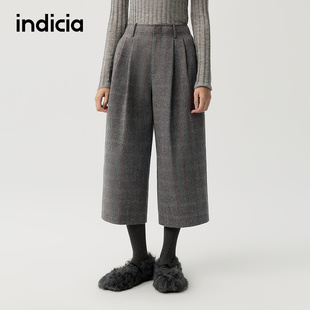 气质暗纹七分休闲裤 时尚 F2D5KZ644C 25冬新款 indicia标记商场同款