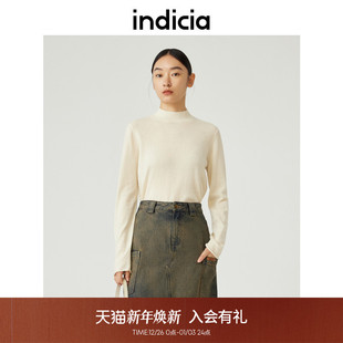 indicia标记冬百搭显瘦舒适半高领毛衫 5D312MS661N