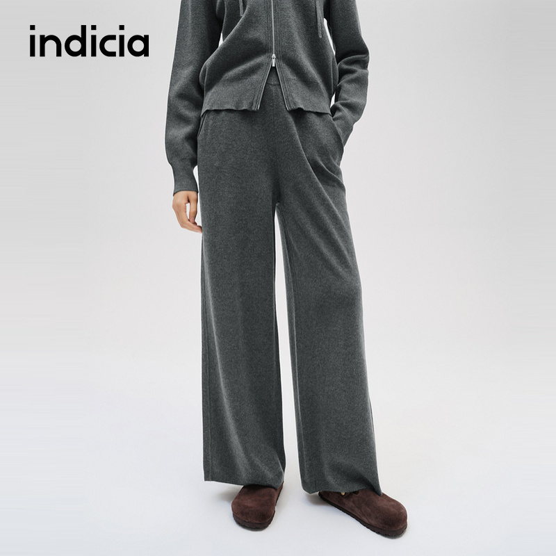 indicia标记慵懒阔腿风休闲裤