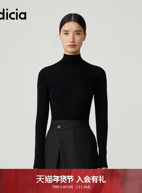 indicia标记冬基础简约气质打底高领针织衫5D310MS558C