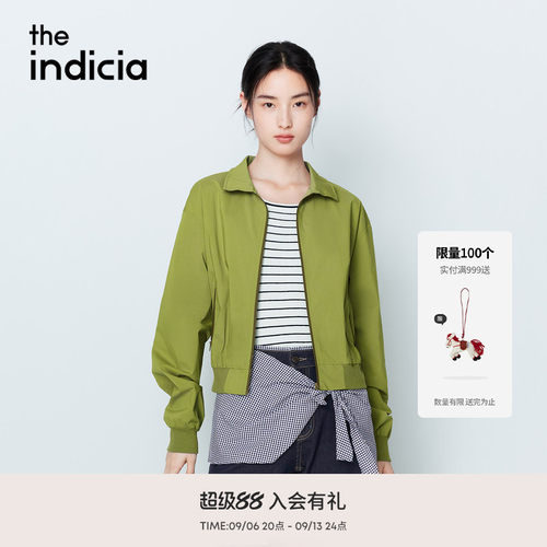 indicia标记2026春季新款复古高级橄榄绿短款休闲风外套L2A6WT028