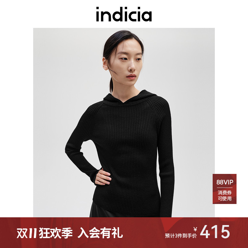 indicia标记简约慵懒风针织衫