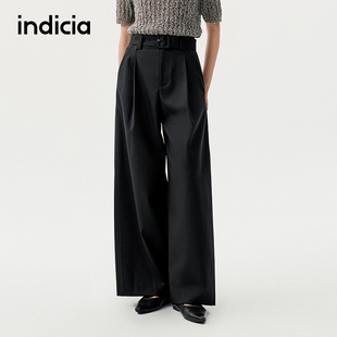 阔腿裤 休闲宽腰带西装 F2C5KZ465C 25秋新款 indicia标记商场同款