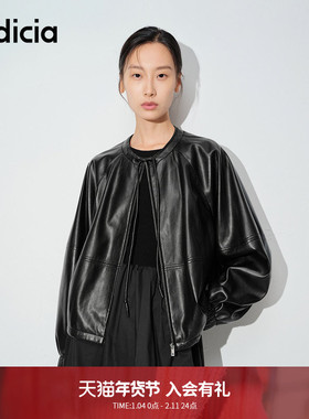 indicia标记商场同款秋季简约时尚甜酷风皮衣百搭外套 F2C4WT472F