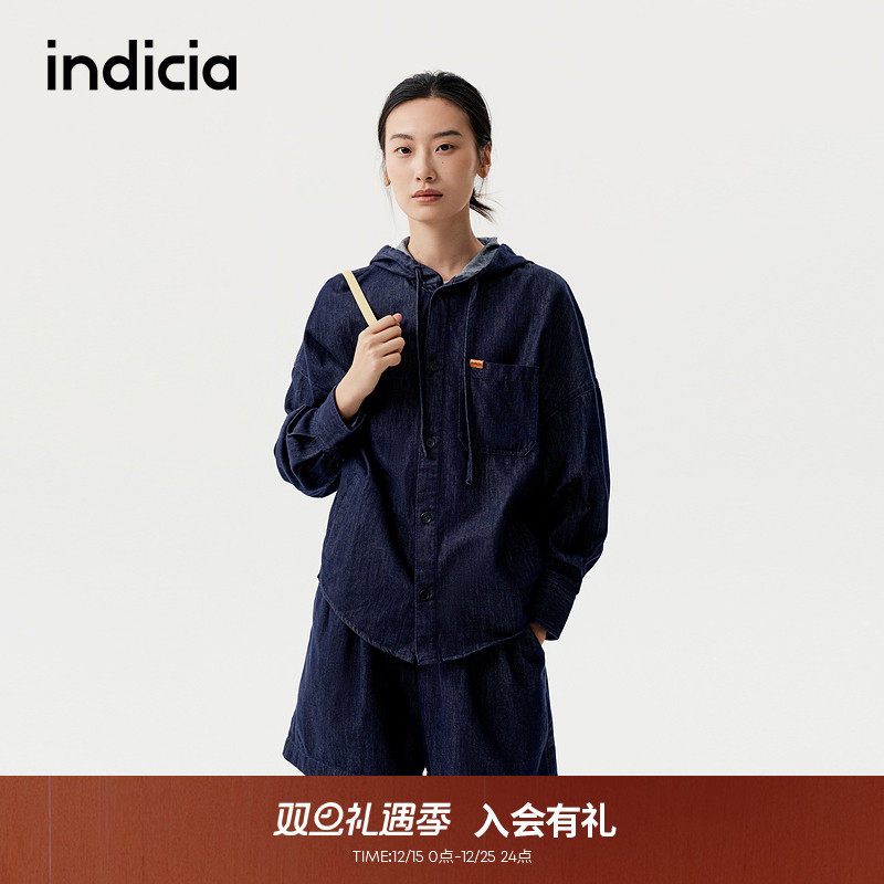 indicia标记简约帅气牛仔外套