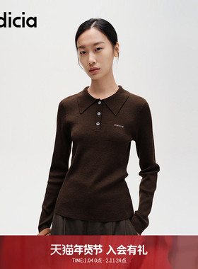 indicia标记女装商场同款秋季简约显瘦美拉德风针织衫F2C4SY441F