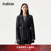 indicia标记2025冬新款 L2D5XZ228 加厚百搭外套 时尚 气质毛呢西装