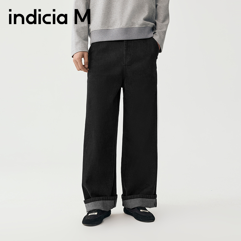 indiciaM标记男装商场同款25秋新款宽松百搭复古牛仔裤M2D5NK164L