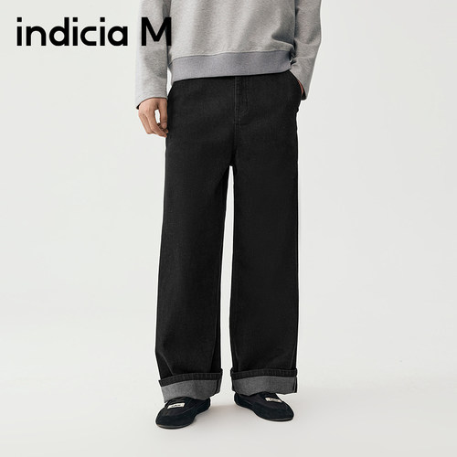 indiciaM标记男装商场同款25秋新款宽松百搭复古牛仔裤M2D5NK164L