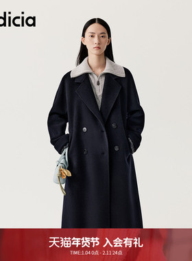 indicia标记2025冬季新款松弛廓形百搭毛呢大衣外套L2D5DY261
