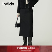 indicia标记商场同款 秋冬羊毛优雅气质复古半身裙5D311QZ601C