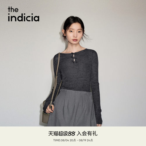 the indicia标记2026秋新款温柔减龄镂空蝴蝶结针织衫 L2C6ZZ218Z